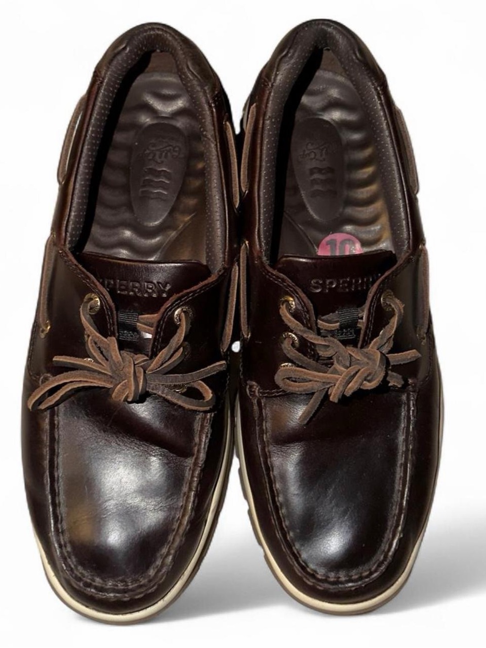 Sperry brown leather boat shoes Size 10